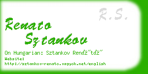 renato sztankov business card